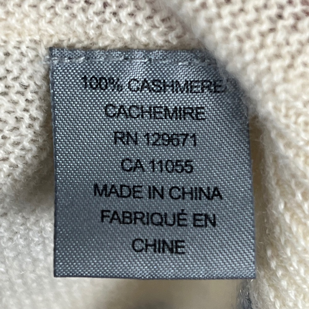 360 Cashmere Skull Print Sweater Cream Charcoal 100% Cashmere Pullover 20166 M - Picture 4 of 11